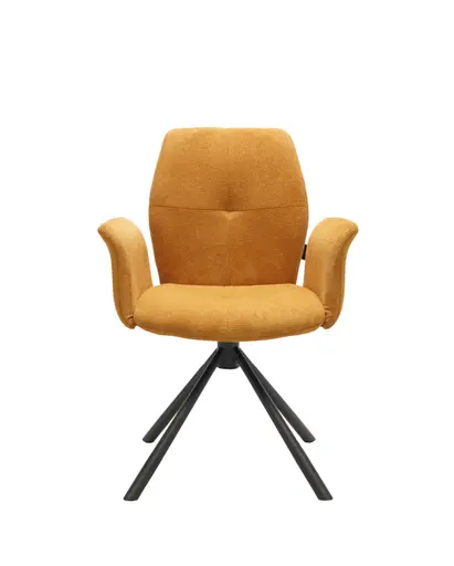 Armlehnstuhl MANOA - drehbar, Stoff, Senfgelb