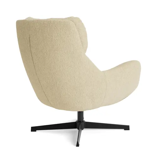 Sessel Erya - drehbar, Stoff, Beige