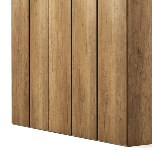 Drehtürenschrank Loretto - B ca. 254 cm, Melamin Astig hell