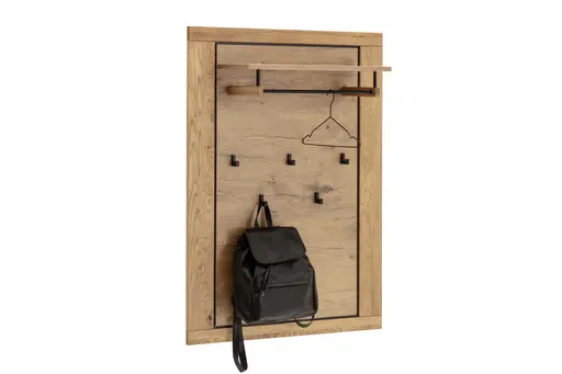 Garderobe - Wildeiche Nachbildung, Wildeiche massiv geölt