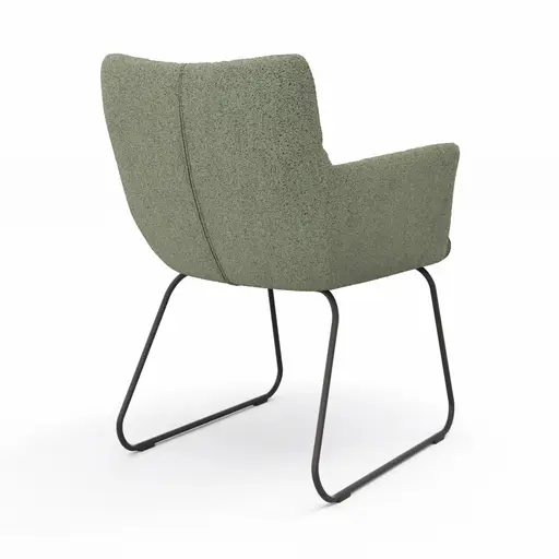 Armlehnstuhl Nashville - Stoff, Olivgrün