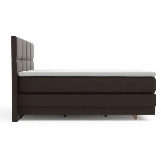 Boxspringbett Alpin Luxe - Liegefläche ca. 180x200 cm, Stoff, Dunkelbraun