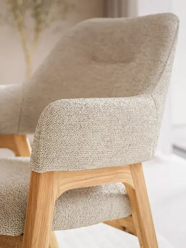 Armlehnstuhl Flore 1 - Stoff, Beige