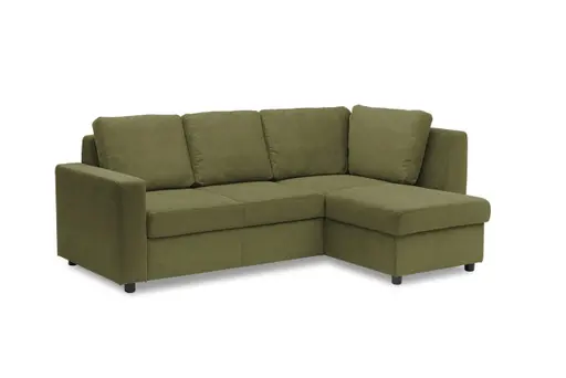 Ecksofa PRO FLEXX - 2-Sitzer, Ecke rechts, Stoff, Olive