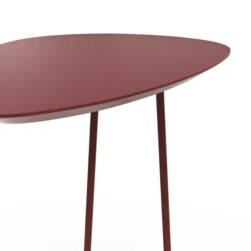 Sofatisch Fano - LBH ca. 57x39x54 cm, Fenix, Bordeaux