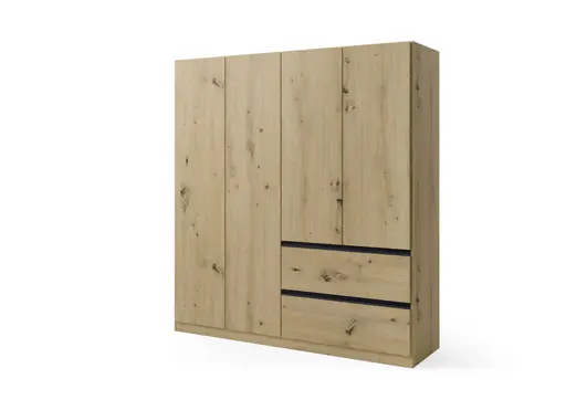 Drehtürenschrank RASA- B ca. 181 cm, Eiche Dekor