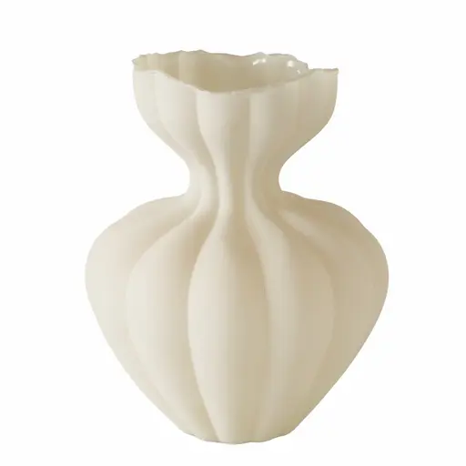 Deko-Vase - Cremeweiß, LBH 25,5x25,5x33 cm