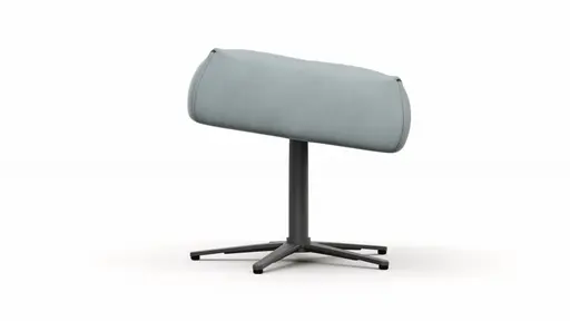 Hocker Terni - Sternfuss, Leder, Hellblau