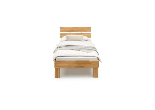 Bettgestell- Liegefläche ca. 90x200 cm, Wildeiche, Massiv, Geölt