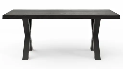 Esstisch Clifton - LB ca. 200x100 cm, Zerreiche massiv, Smoke