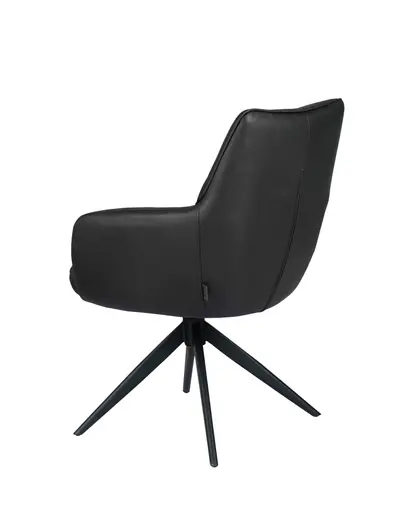 Armlehnstuhl MANON - drehbar, Stoff, Schwarz