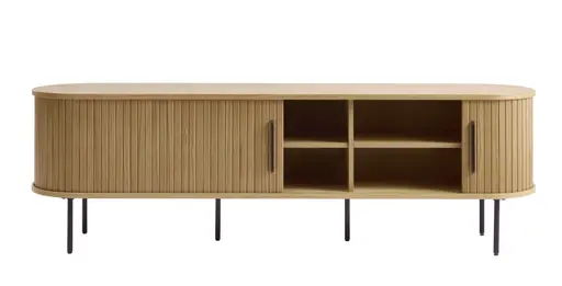 TV-Lowboard - B ca. 180 cm, Eiche Furnier, Natur