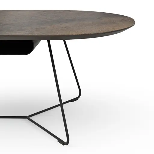 Couchtisch Fano - LBH ca. 121x75x38 cm, Ceramistone, Graubraun