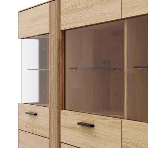Highboard Estana - Eiche massiv, legno