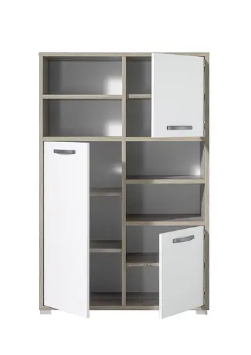 Highboard- Holz Dekor, Weiß