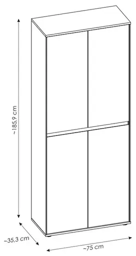Schuhschrank - B ca. 75 cm, Kaschmir