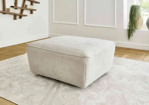 Hocker - Stoff, Natur