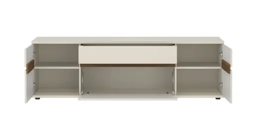 TV-Lowboard - B ca. 180 cm, Kaschmir, Nussbaum Nachbildung