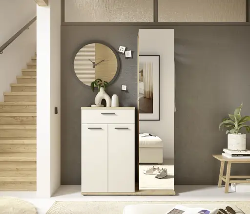 Kompaktgarderobe - Kaschmir, Evoke Eiche Nachbildung