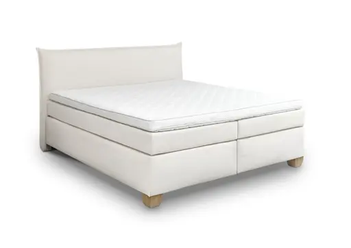  Boxspringbett HADAI- Liegefläche ca. 180x200 cm, Stoff, Beige, TFK H2/TFK H3