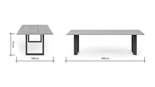 Esstisch Phoenix - LB ca. 240x100 cm, Eiche massiv