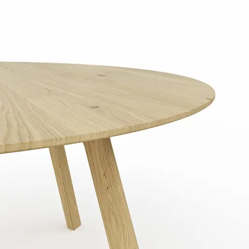 Esstisch Phoenix - LBH ca. 120x120x75 cm, Eiche massiv, Bianco geölt