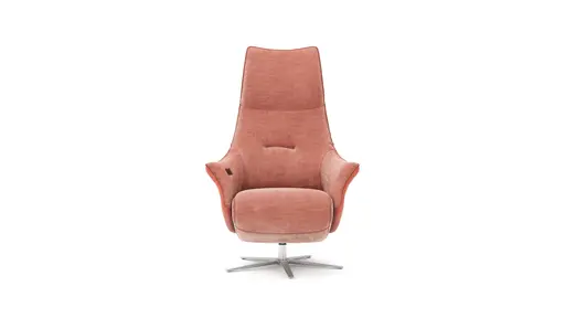 Relaxsessel Girona -  inklusive motorischer Relaxfunktion, Stoff, Leder, Rose