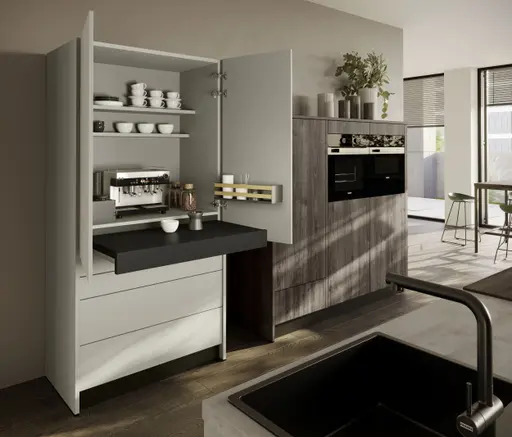 Inselküche 51.210 CO 3 524, Kieselgrau