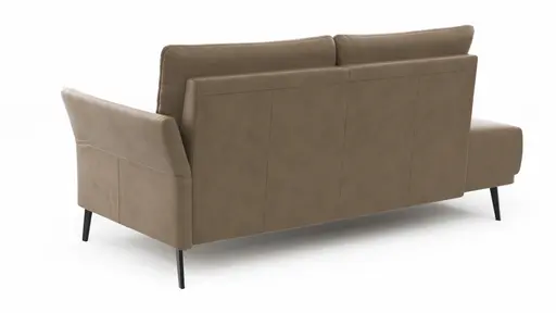 Recamiere Rosario - Ausrichtung rechts, Leder, Rauchbraun