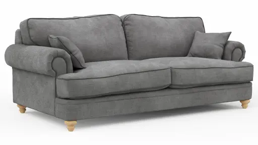 Sofa Mapleton - 3-Sitzer, Stoff, Anthrazit