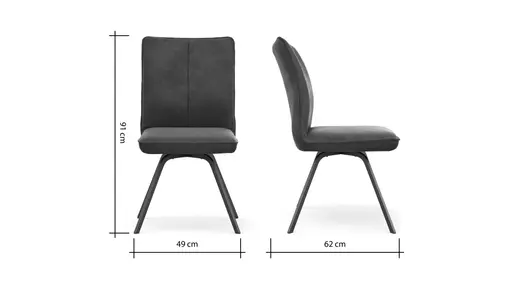 Stuhl Calyra - Stoff, Anthrazit