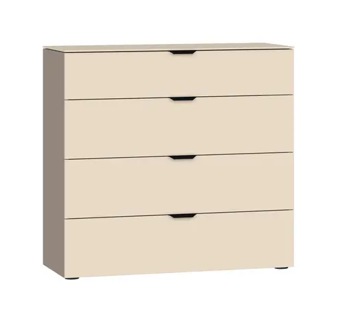 Kommode JOIN IT- Nougat, Glas, Creme
