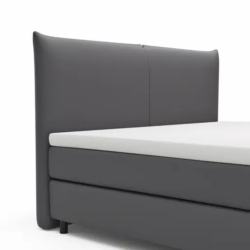 Boxspringbett Hatu - Liegefläche ca. 180x200 cm, Stoff, Anthrazit