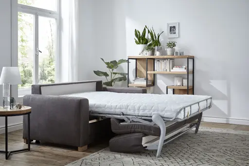 Sofa Lakeville 1 - 2-Sitzer inkl. Schlaffunktion, Stoff, Braun