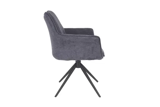 Armlehnstuhl MAIKE - drehbar, Stoff, Marine