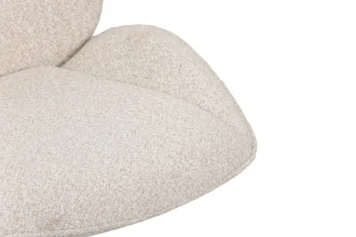 Stuhl MIRNA - drehbar, Stoff, Beige