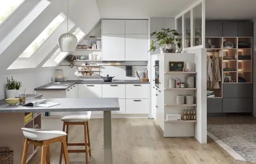 U-Küche 50.100 GL 5 521, Kristallweiß