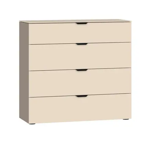 Kommode JOIN IT- Nougat, Glas, Creme