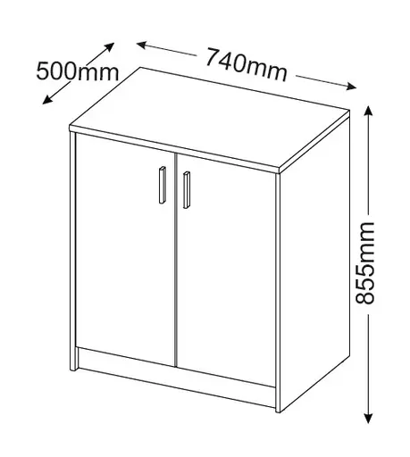 Kommode - B ca. 74 cm, Artisan Eiche Nachbildung, Kaschmir