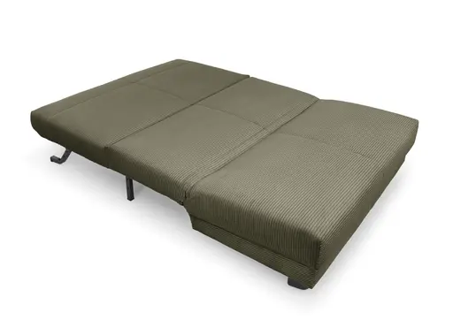 Schlafsofa EASY Optik A - 2-Sitzer ohne Armlehne, 140 cm inkl. Schlaffunktion, Cord, Dunkelgrün