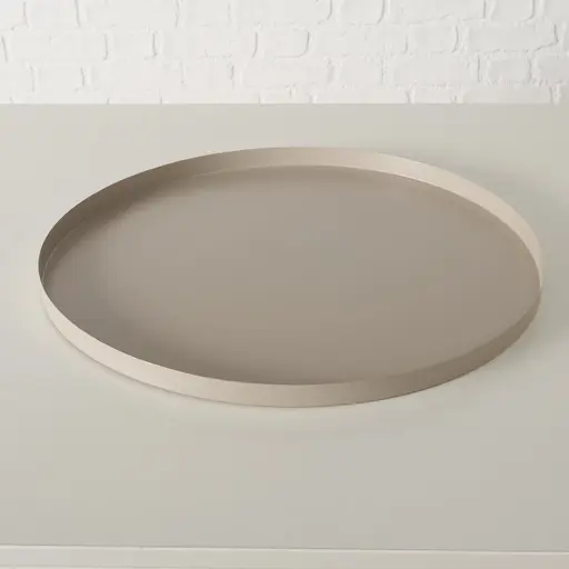 Deko-Tablett - D ca. 40 cm, Beige