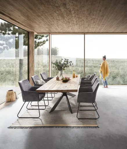 Esstisch Dover - LB ca. 240x100 cm, Alteiche massiv, lackiert