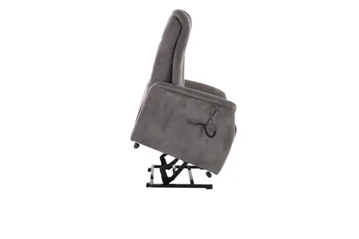 TV-Sessel MANDO - Aufstehhilfe, Relaxfunktion, Kopfteilverstellung, Stoff, Grau