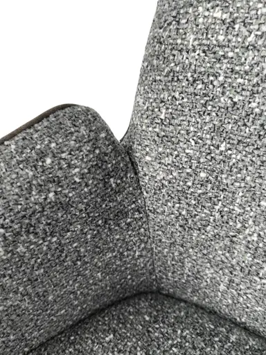 Stuhl MAUREEN - drehbar, Stoff, Grau, Braun