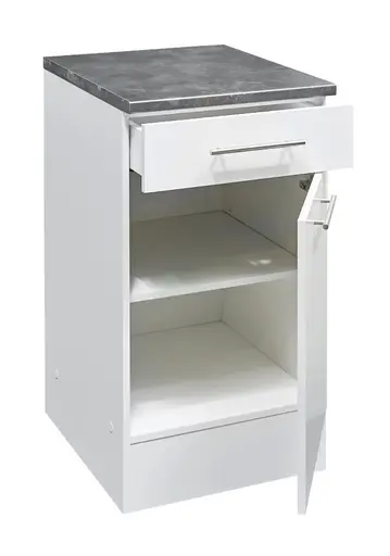 Unterschrank- B ca. 50 cm, Weiß, Matt