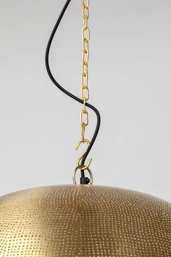 Hängeleuchte- höhenverstellbar, DH ca. 60x56 cm, Stahl, Messing beschichtet, Gold