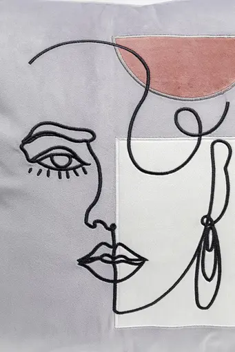 Deko-Kissen - LB ca. 45x45 cm, Grau