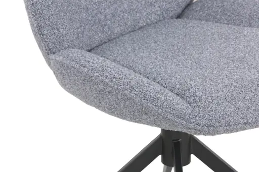 Stuhl MIRNA - drehbar, Stoff, Grau