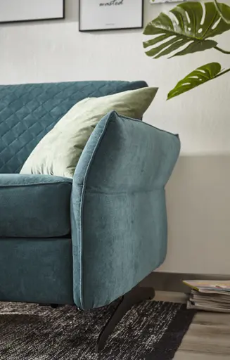 Sofa Melida - 2,5-Sitzer inkl. Schlaffunktion, Stoff, Smaragd