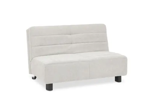  Faltsofa Easy - 2-Sitzer ohne Armlehne, ca. 140 cm inkl. Schlaffunktion, Stoff, Creme